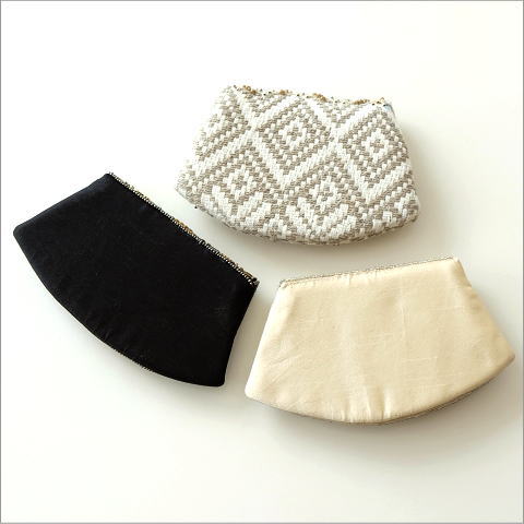 ビーズ刺繍クラッチポーチ 3タイプ(4)