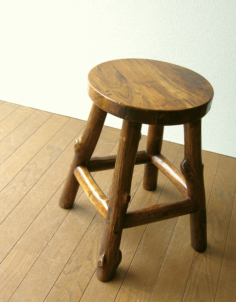スツール 木製椅子 無垢 高さ45cm チーク家具