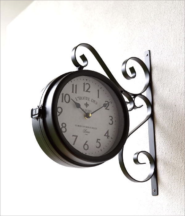 Antique Both Sides Wall Clock(1)