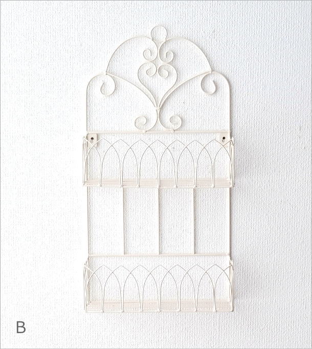 アイアンのウォール2段ラック 2カラー(6)