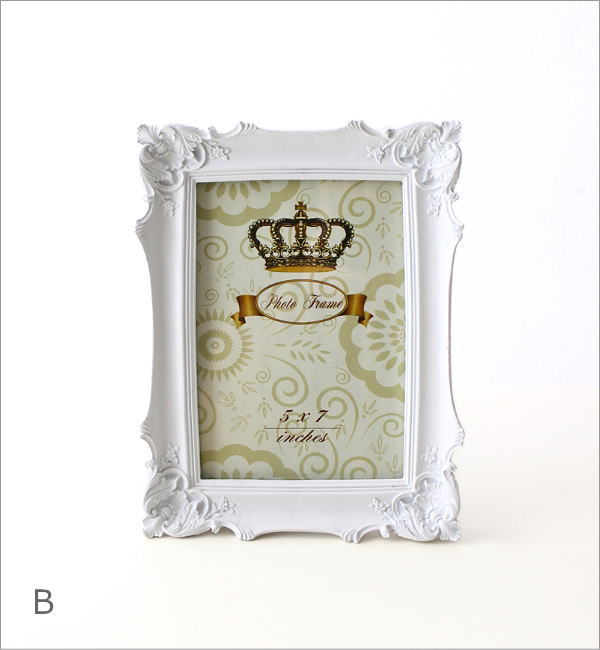 フォトフレーム 写真立て 卓上 壁掛け 2L アンティーク ゴールド