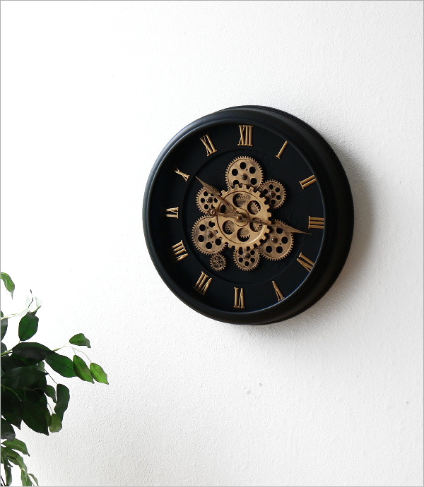 Geared Wall Clock BK(1)