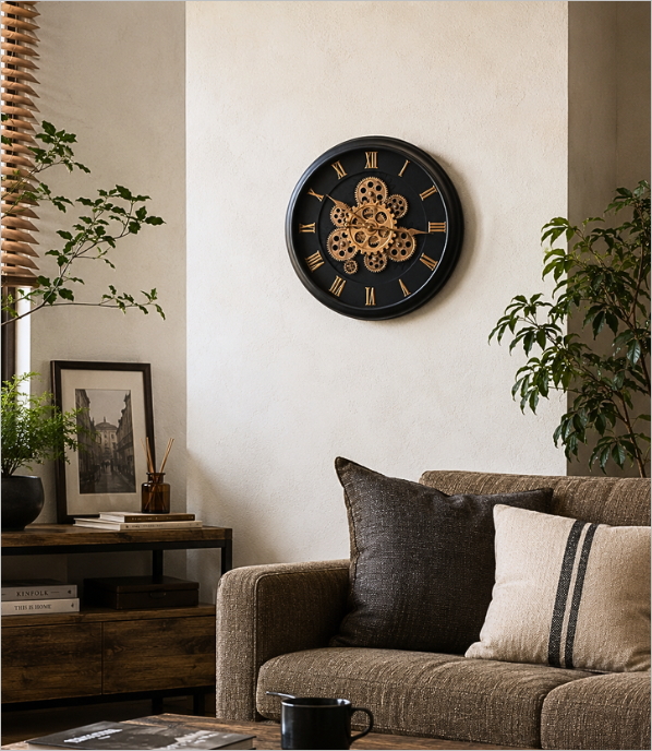 Geared Wall Clock BK(2)