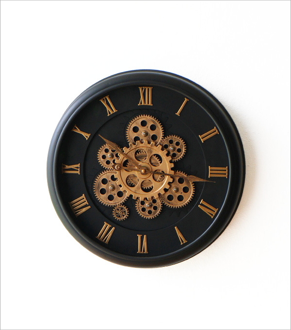 Geared Wall Clock BK(8)