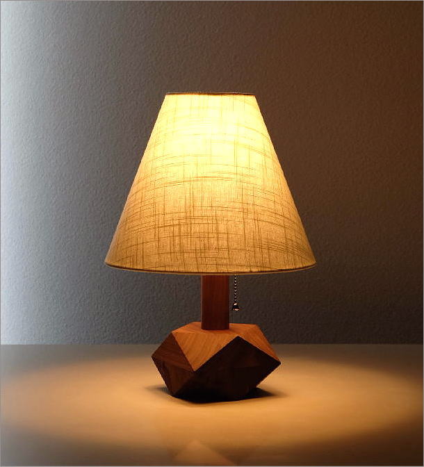 ランプ ベッドサイドランプ テーブルランプ おしゃれ 木製 ウォールナット ランプスタンド スタンド照明 ウッドデスクランプ B Aks0753 ギギliving