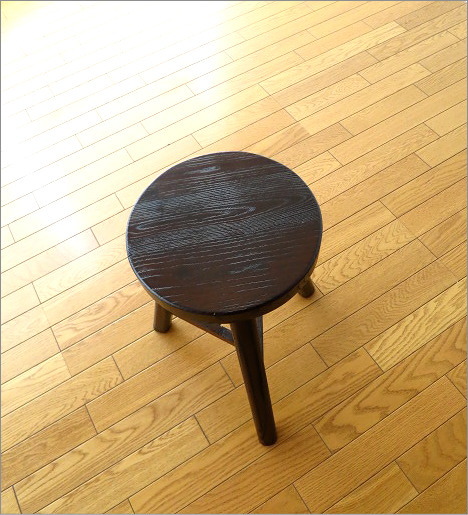 天然木椅子 イス トライアングルスツール(丸 ラウンド)