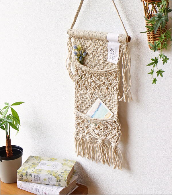 マクラメタペストリー 2ポケット(4)