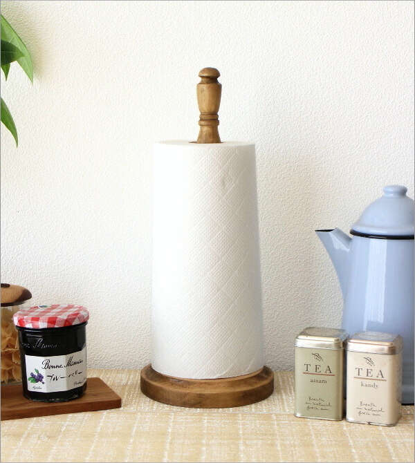 シンプルなウッドのキッチンペーパースタンド(5)
