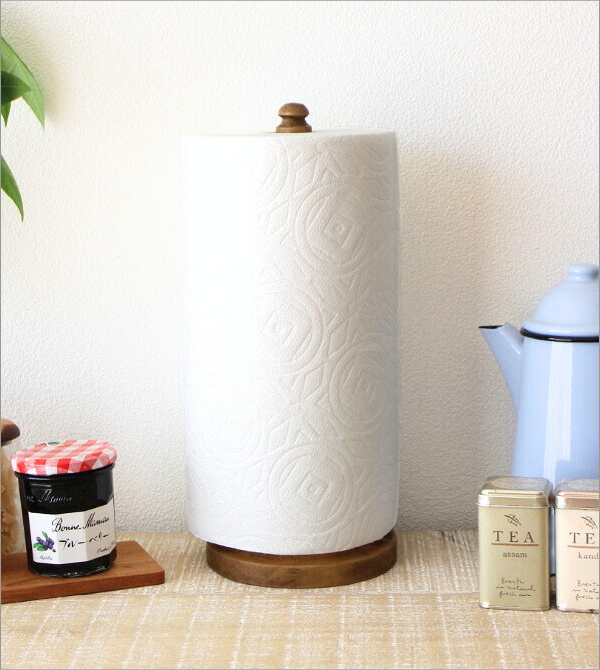 シンプルなウッドのキッチンペーパースタンド(6)