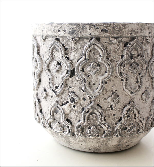 セメント製のシリンダーポット 2点セット(3)