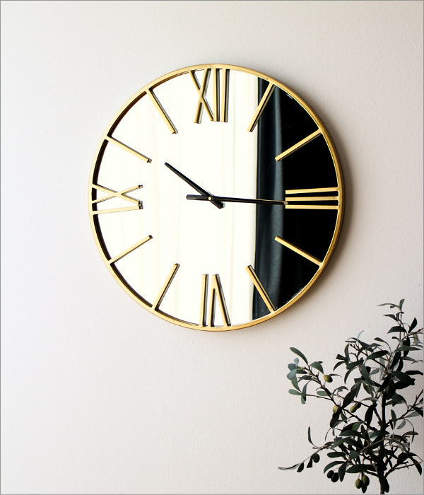 大きなミラーウォールクロック(1)