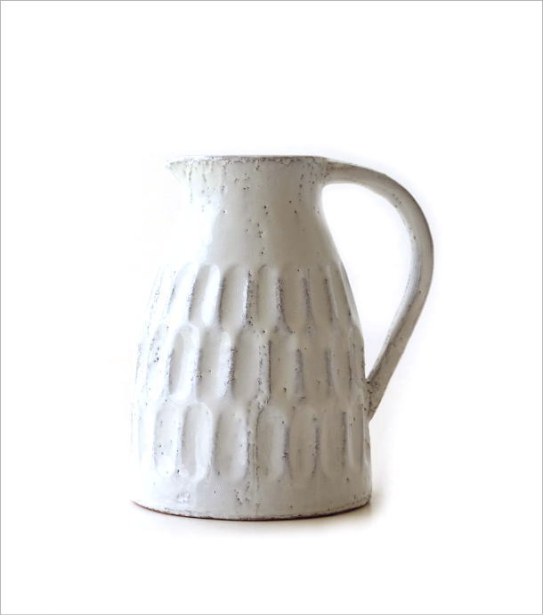 花瓶 おしゃれ 陶器 フラワーベース 花器 かわいい ハンドル付き ピッチャー型 シンプル テラコッタベース [cov6299] ギギliving