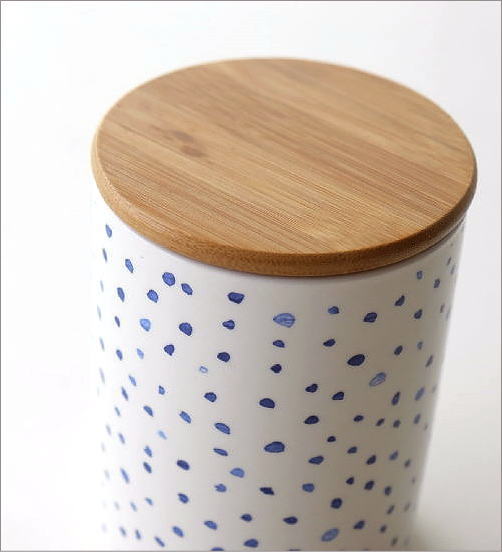 フタ付 陶器のキャニスター B(2)