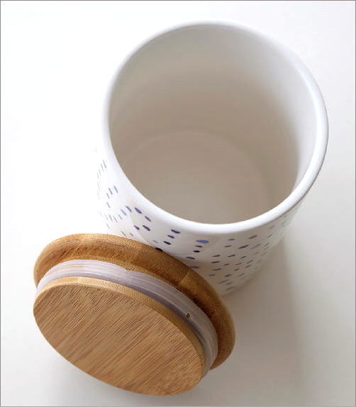 フタ付 陶器のキャニスター B(3)