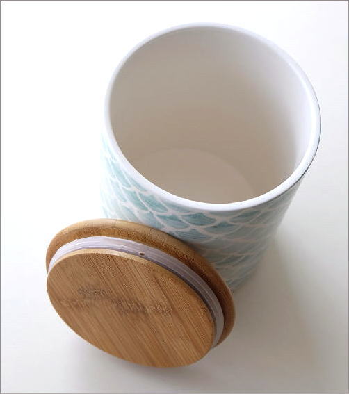 フタ付 陶器のキャニスター A(3)