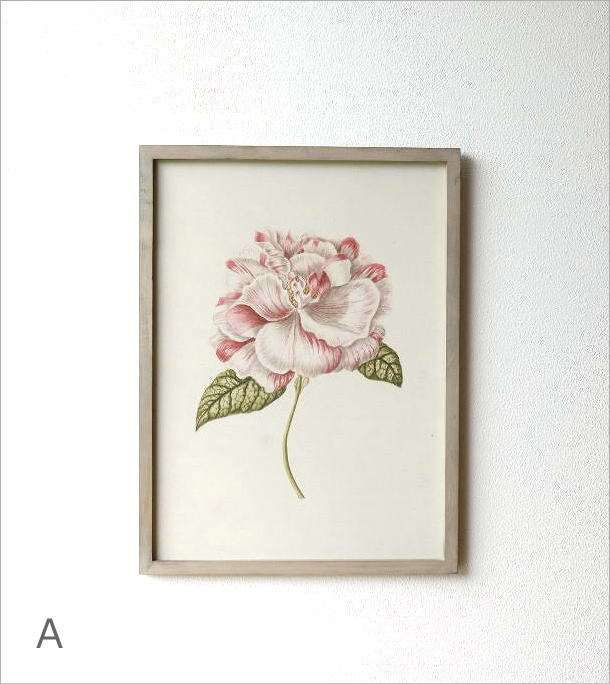 薔薇の花のレトロな額絵 4タイプ(1)