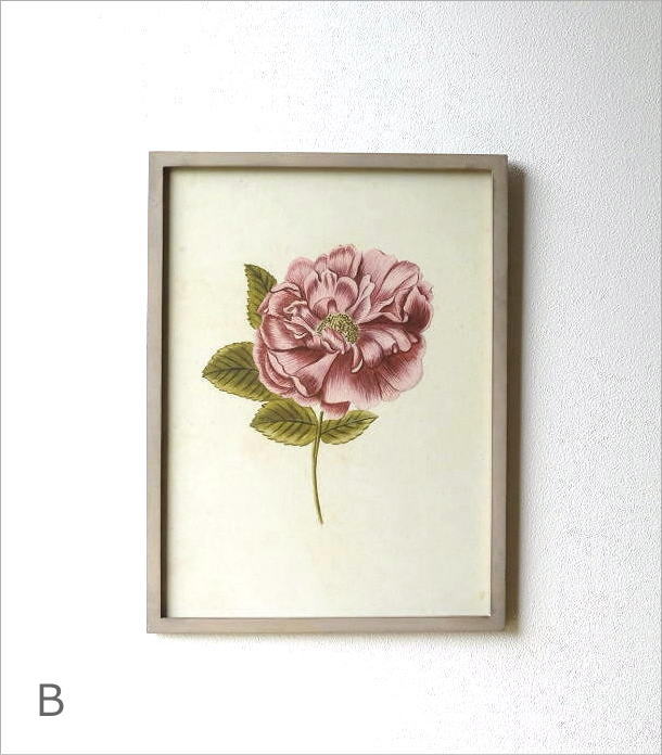 薔薇の花のレトロな額絵 4タイプ(2)