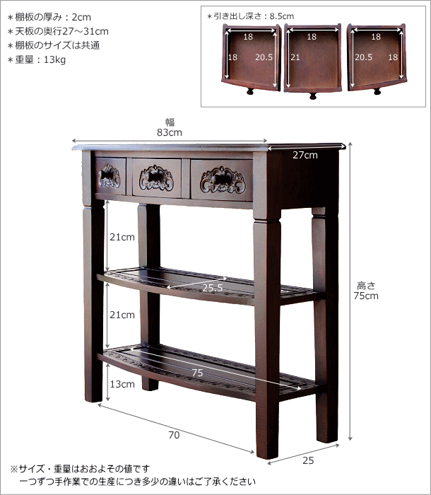 アンティークなコンソールチェスト(9)