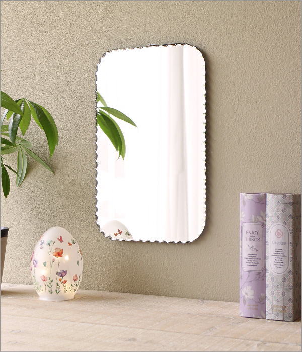 鏡 壁掛け おしゃれ フチなし ウォールミラー 薄型 玄関 トイレ 洗面