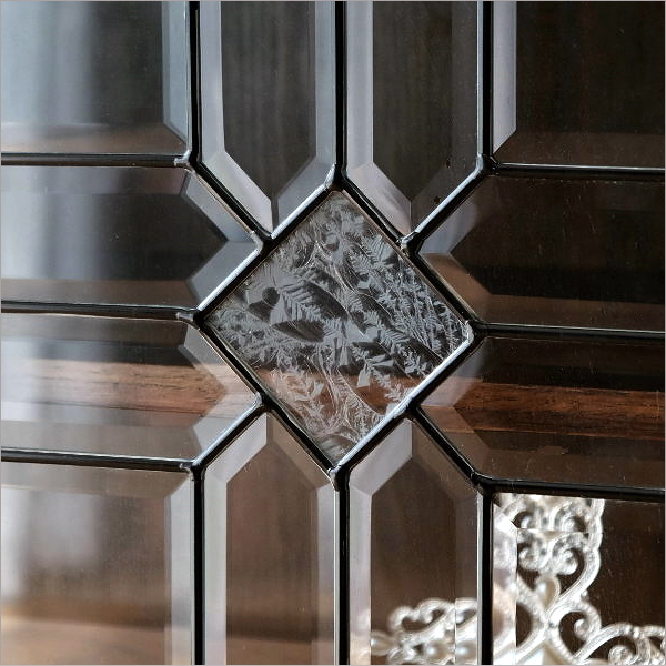 オークステンドガラスキャビネット(7)