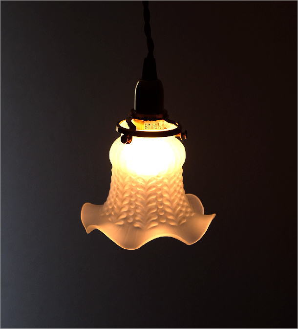 ペンダントライト ガラス アンティーク レトロ カフェ風 LED対応 