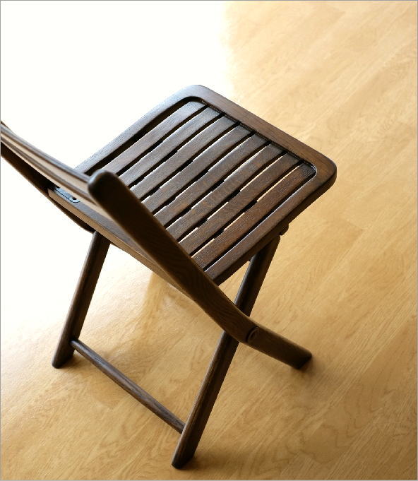 折りたたみ椅子 木製 無垢 オークフォールディングチェアー 【送料無料】 [diz7462]