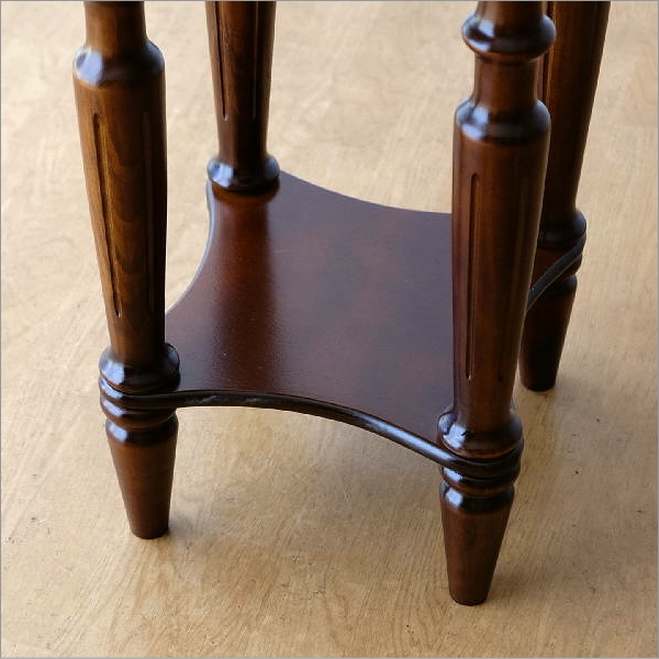 アンティークなサークルコンソール 1ドロアー(6)