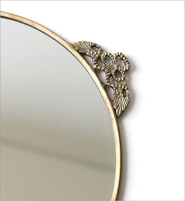 レトロな真鍮のスタンド付きミラー(2)