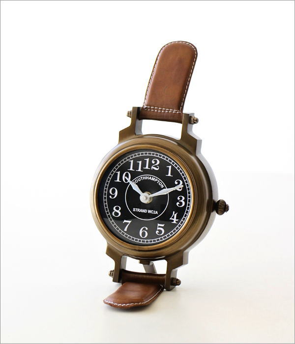 真鍮のメンズウォッチ型置き時計(7)