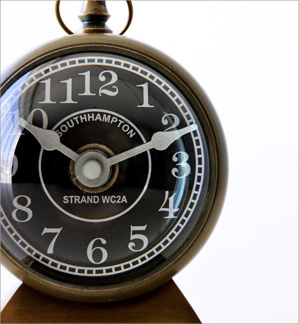 置き時計 アンティーク おしゃれ アナログ 小さい 羅針盤デザイン 秒針