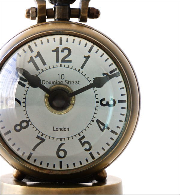 置き時計 アンティーク おしゃれ アナログ 小さい 羅針盤デザイン 秒針