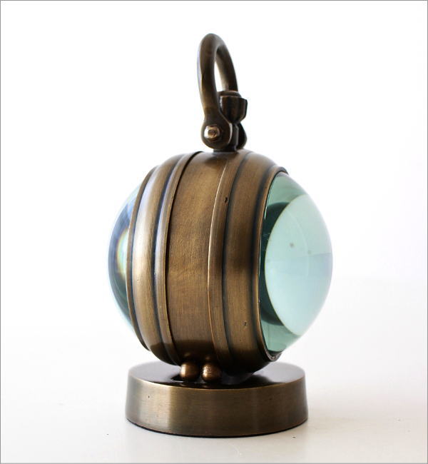 真鍮と球面ガラスの置き時計 B(4)