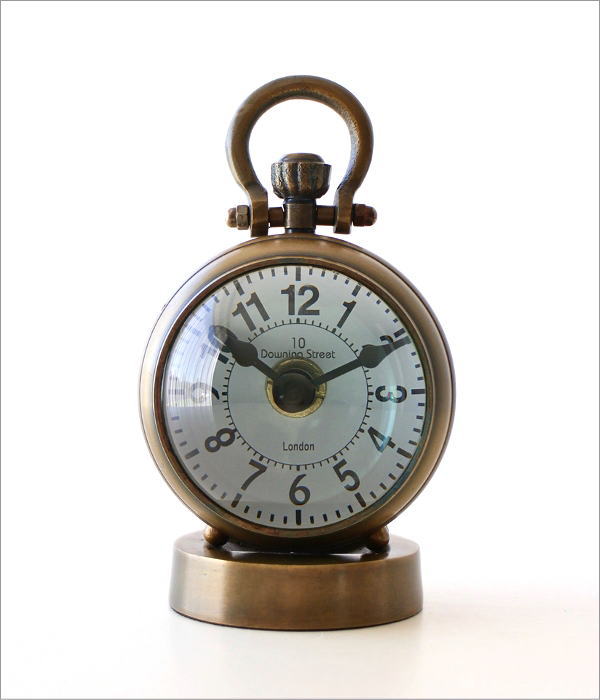 置き時計 アンティーク おしゃれ アナログ 小さい 羅針盤デザイン 秒針