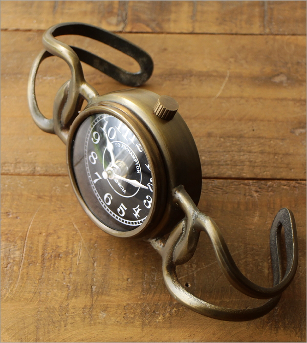 置き時計 アンティーク おしゃれ アナログ 小さい 真鍮 見やすい 秒針