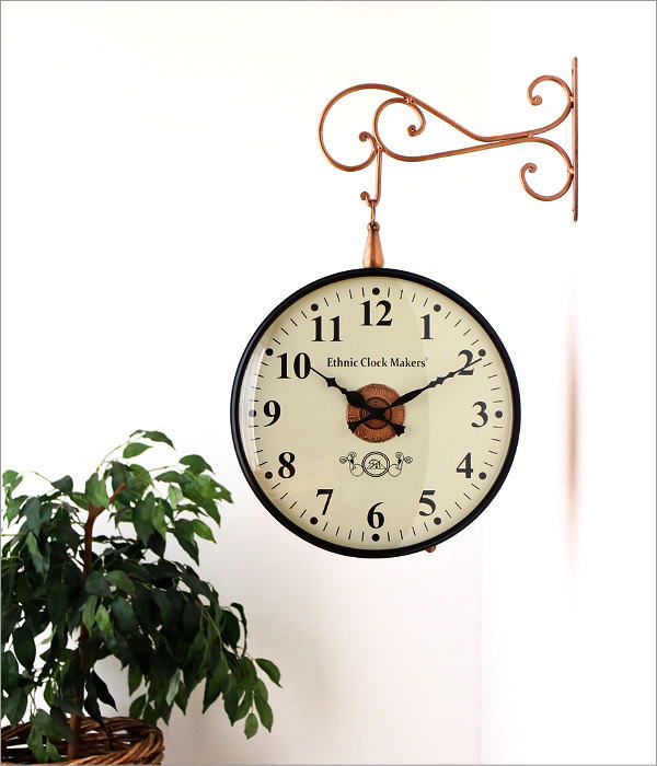 エレガントな吊り下げ両面時計 A(1)