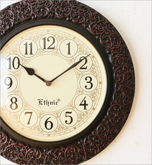 ウォールクロック カービング(4)