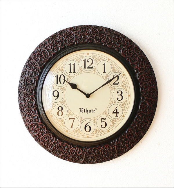 ウォールクロック カービング(7)