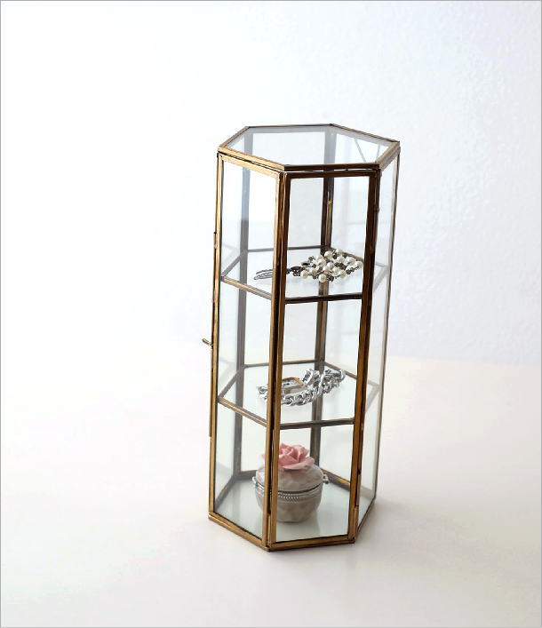 真鍮とガラスの3段ボックス(1)