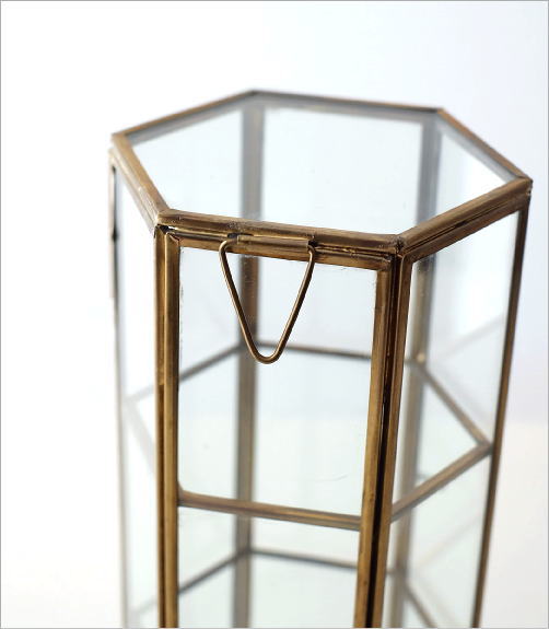 真鍮とガラスの3段ボックス(4)