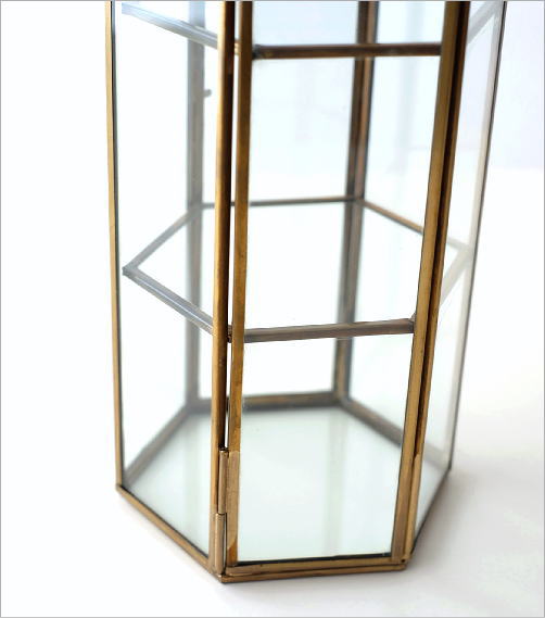 真鍮とガラスの3段ボックス(5)