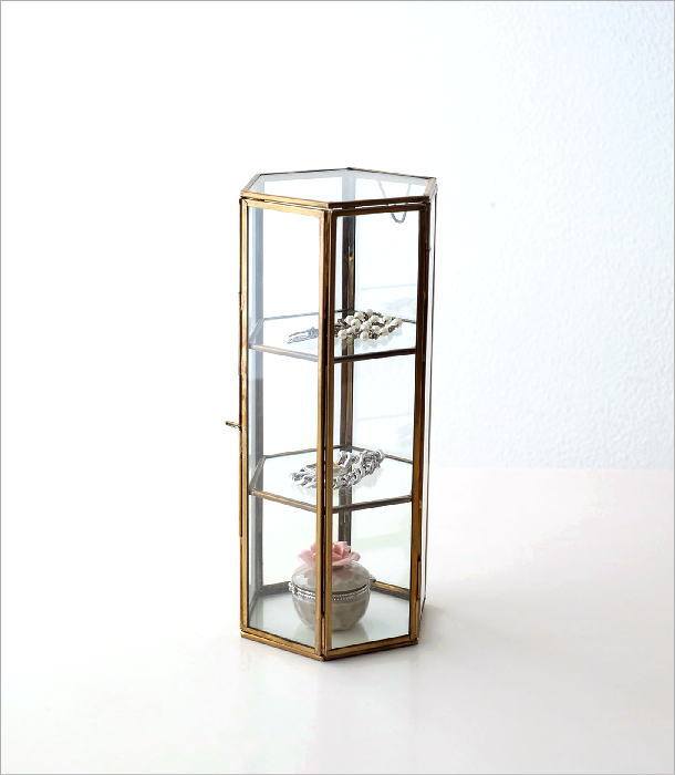 真鍮とガラスの3段ボックス(6)