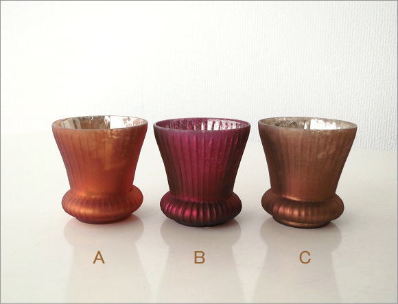 ガラスのキャンドルカップ 3カラー(4)