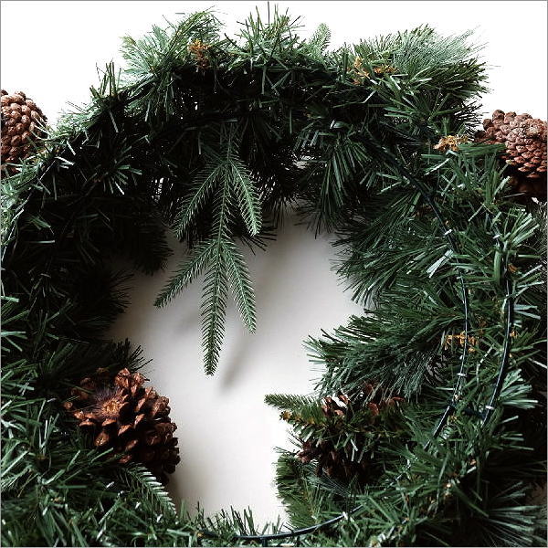 もみの木とコーンのLEDリース(5)