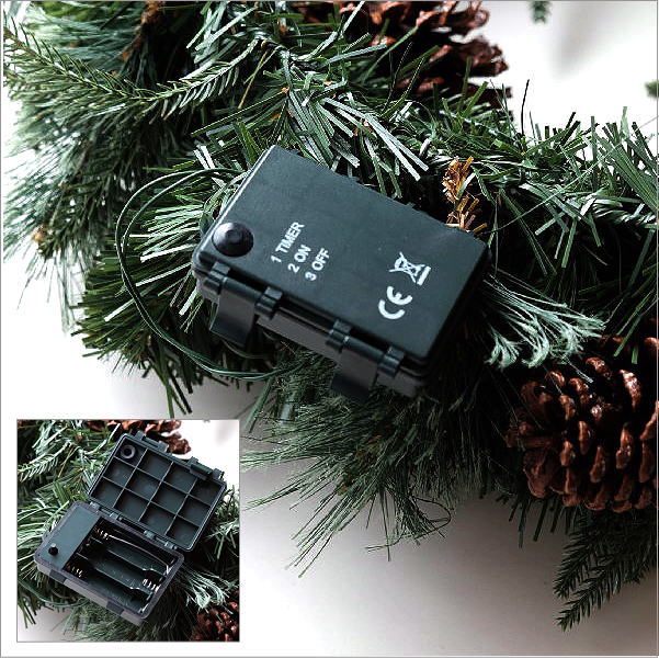 もみの木とコーンのLEDリース(7)