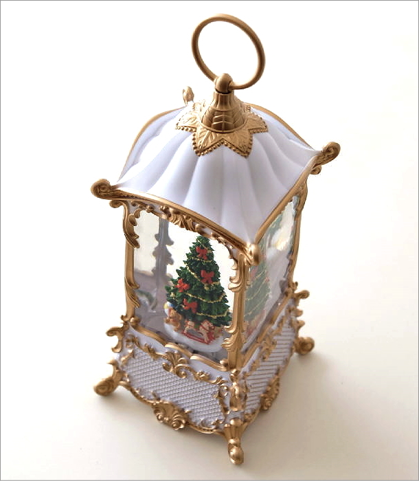 スノードーム クリスマス LEDライト キラキラ 光る クリスマスツリー