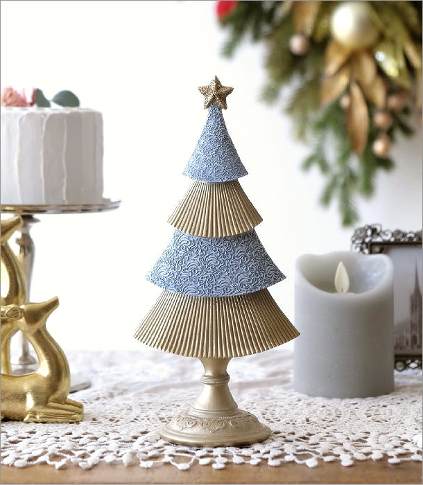 クリスマスツリー 卓上 オブジェ 置物 Xmas 飾り 雑貨 ナチュラル