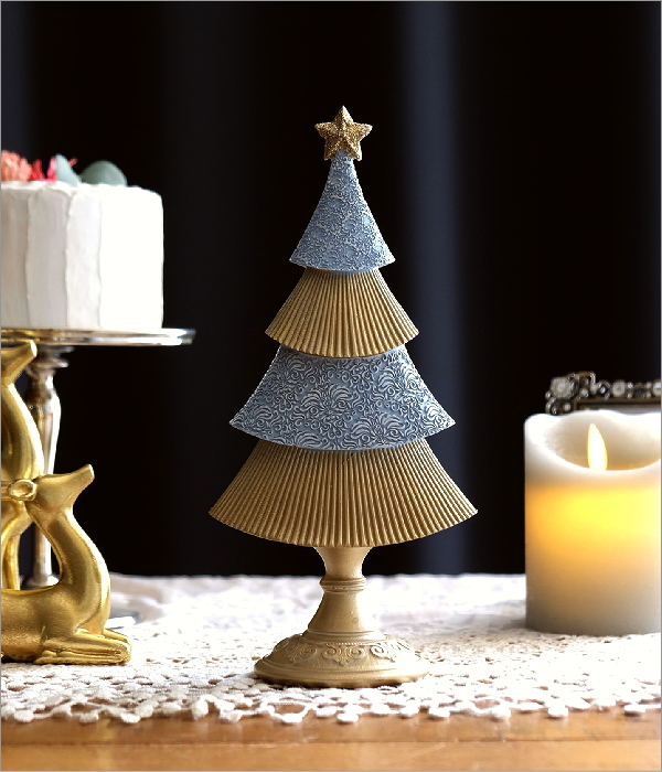 クリスマスツリー 卓上 オブジェ 置物 Xmas 飾り 雑貨 ナチュラル