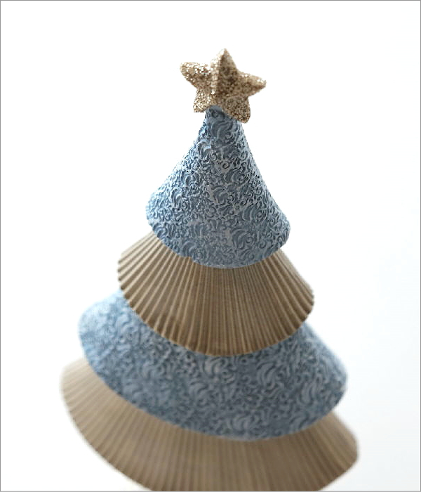 ウインターブルーのプリーツツリー(3)