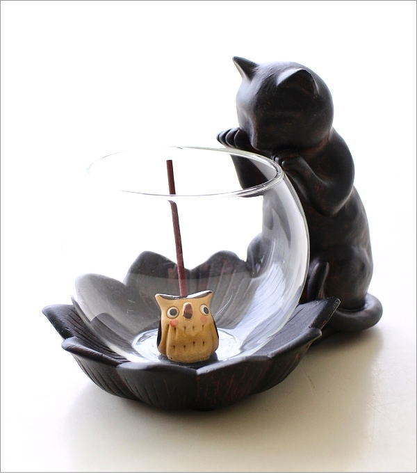 猫のお香立て Amazon.co.jp: お香立て 猫 真鍮 横置き ネコ 可愛い 線香立て