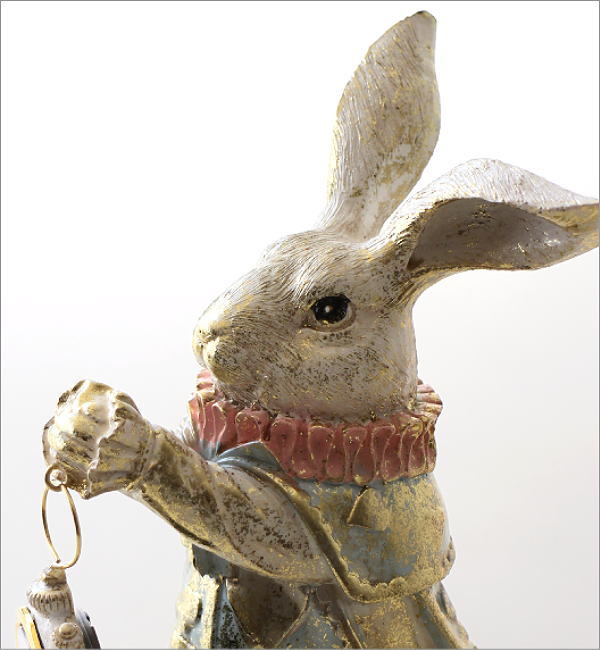 レトロなラビットクロック パステルブルー(3)